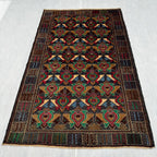 Caucasian Kazak Geometric Area Rug