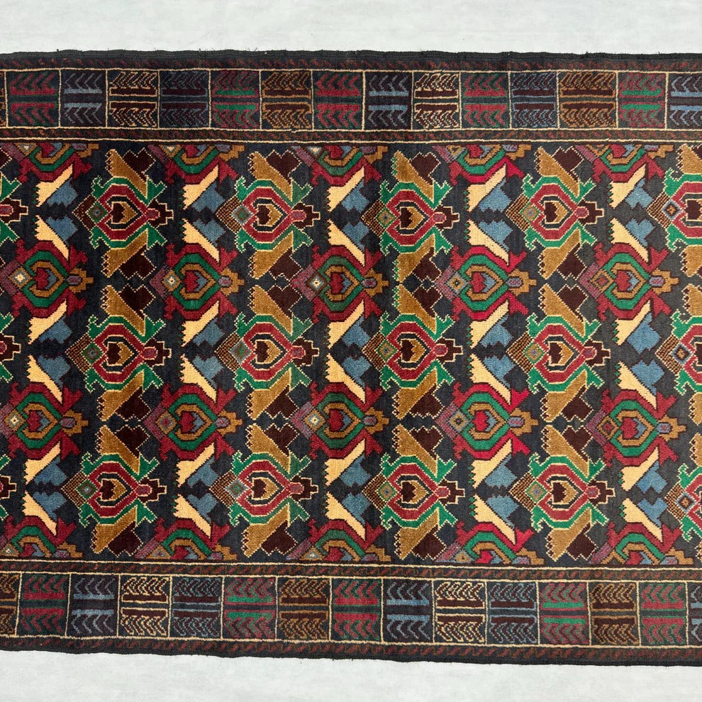 Caucasian Kazak Geometric Area Rug