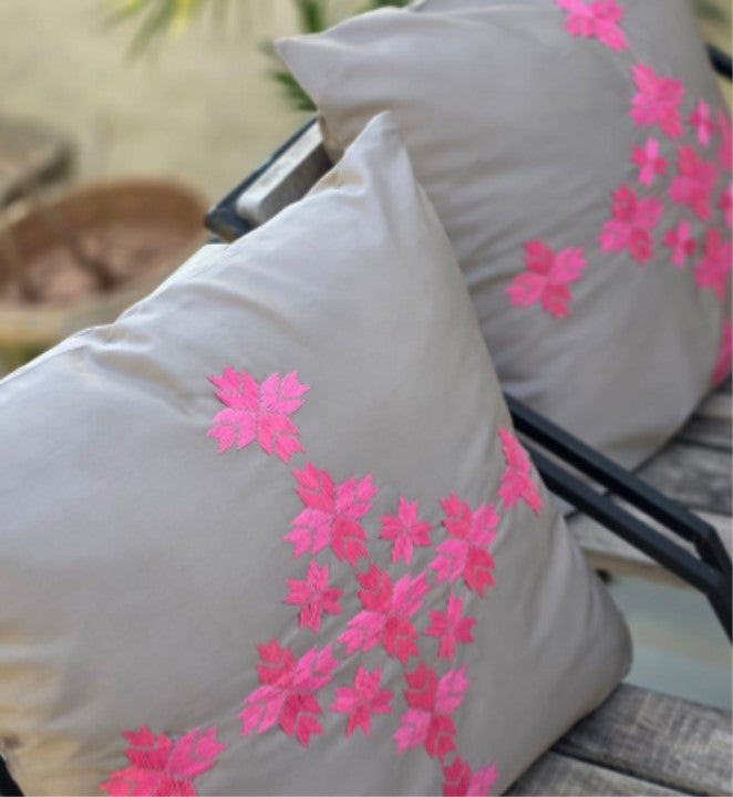 Floral Greige Cushion