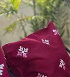 Star Embroidered Magenta Cushion