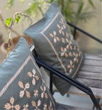 Floral Embroidered Accent Cushion