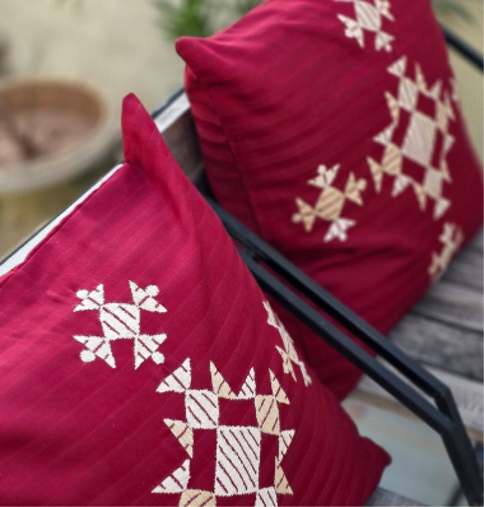 Medallion Crimson Cushion