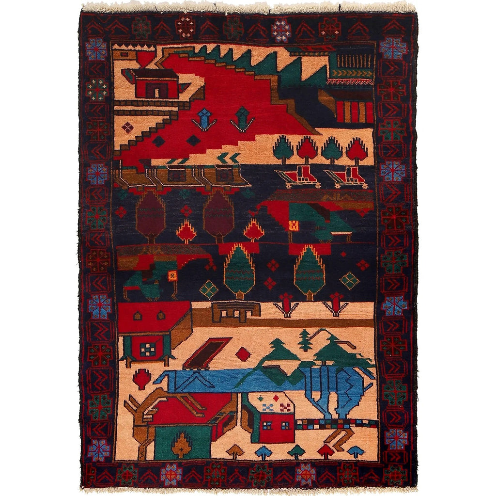 Handmade Tribal Design Rug