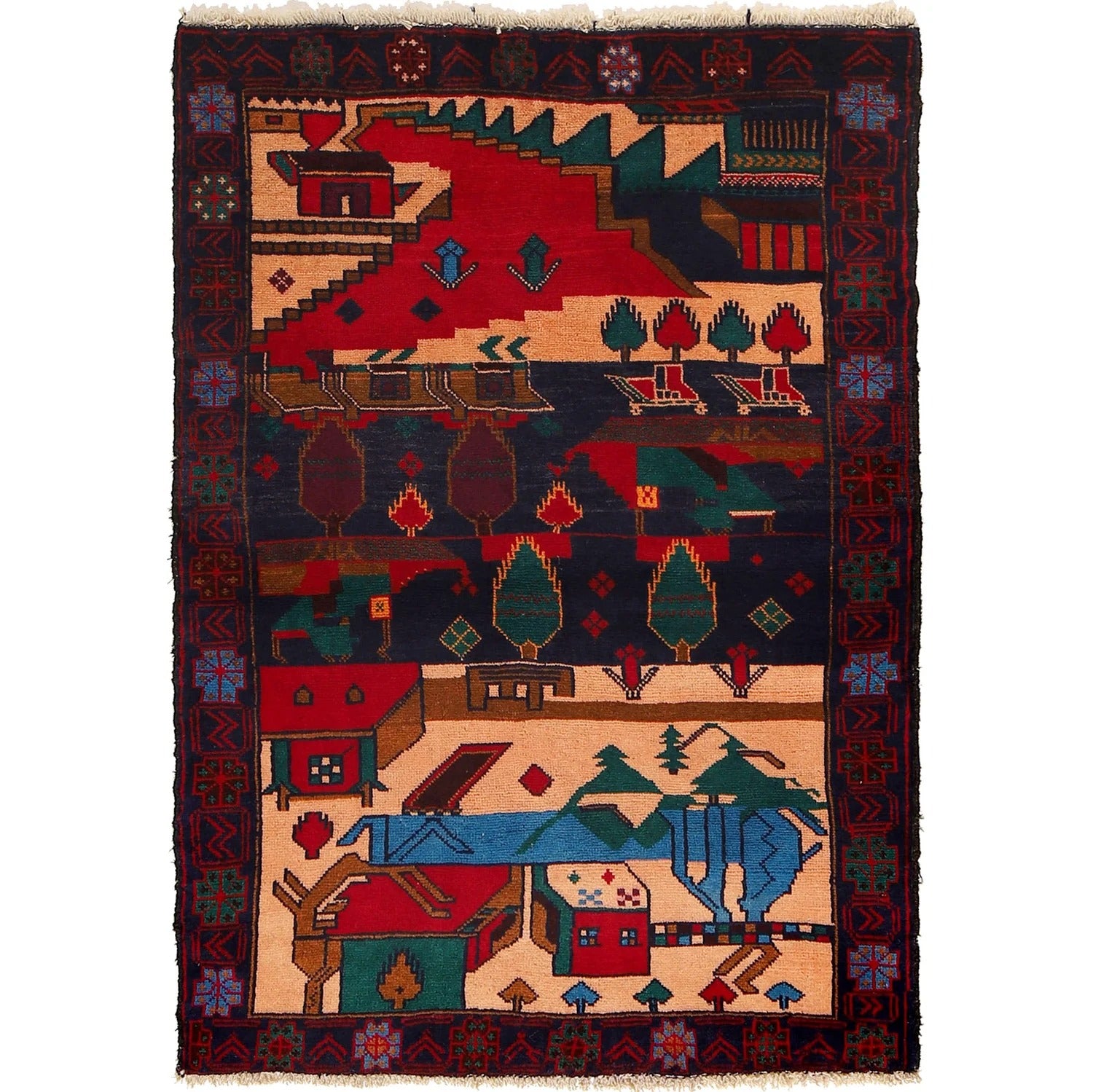 Handmade Tribal Design Rug