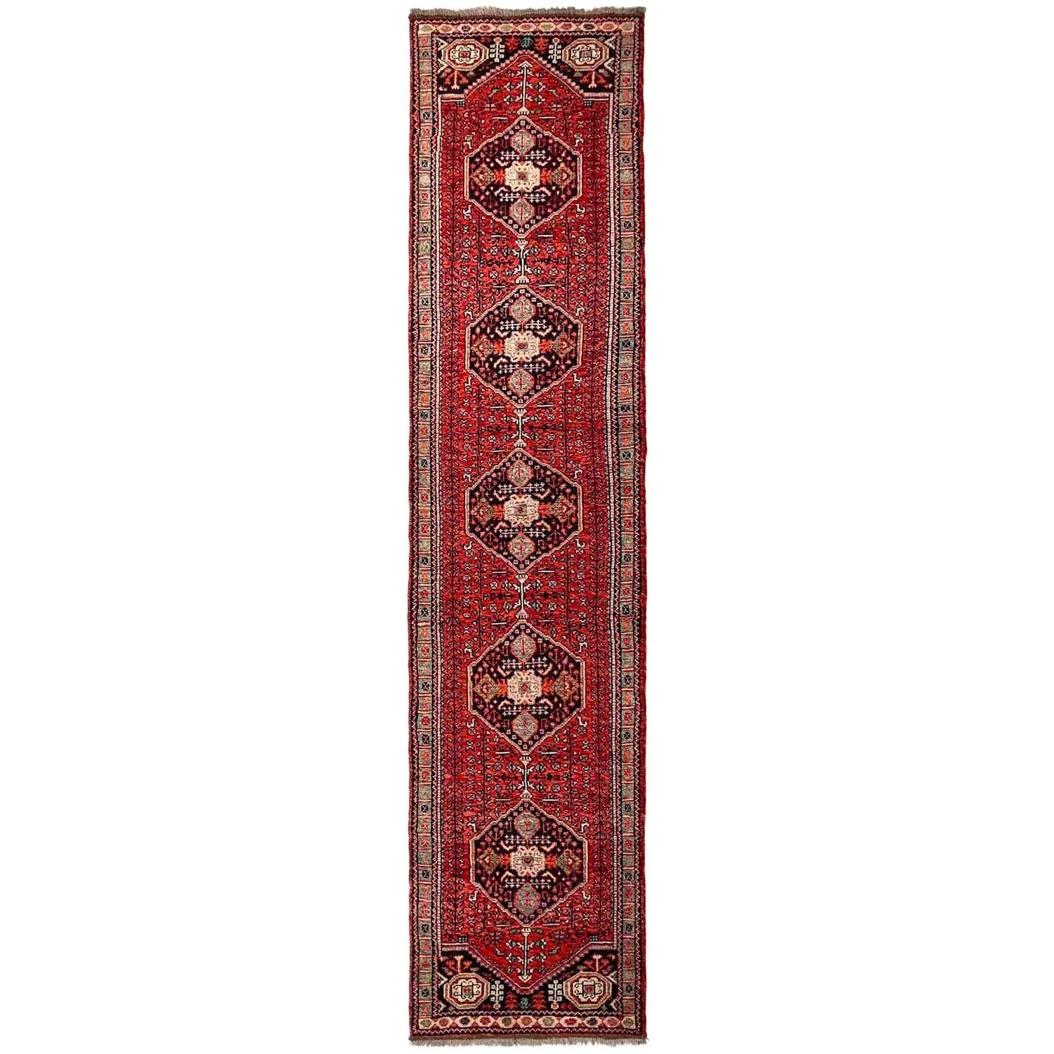 Karajeh Heriz Geometric Medallion Runner