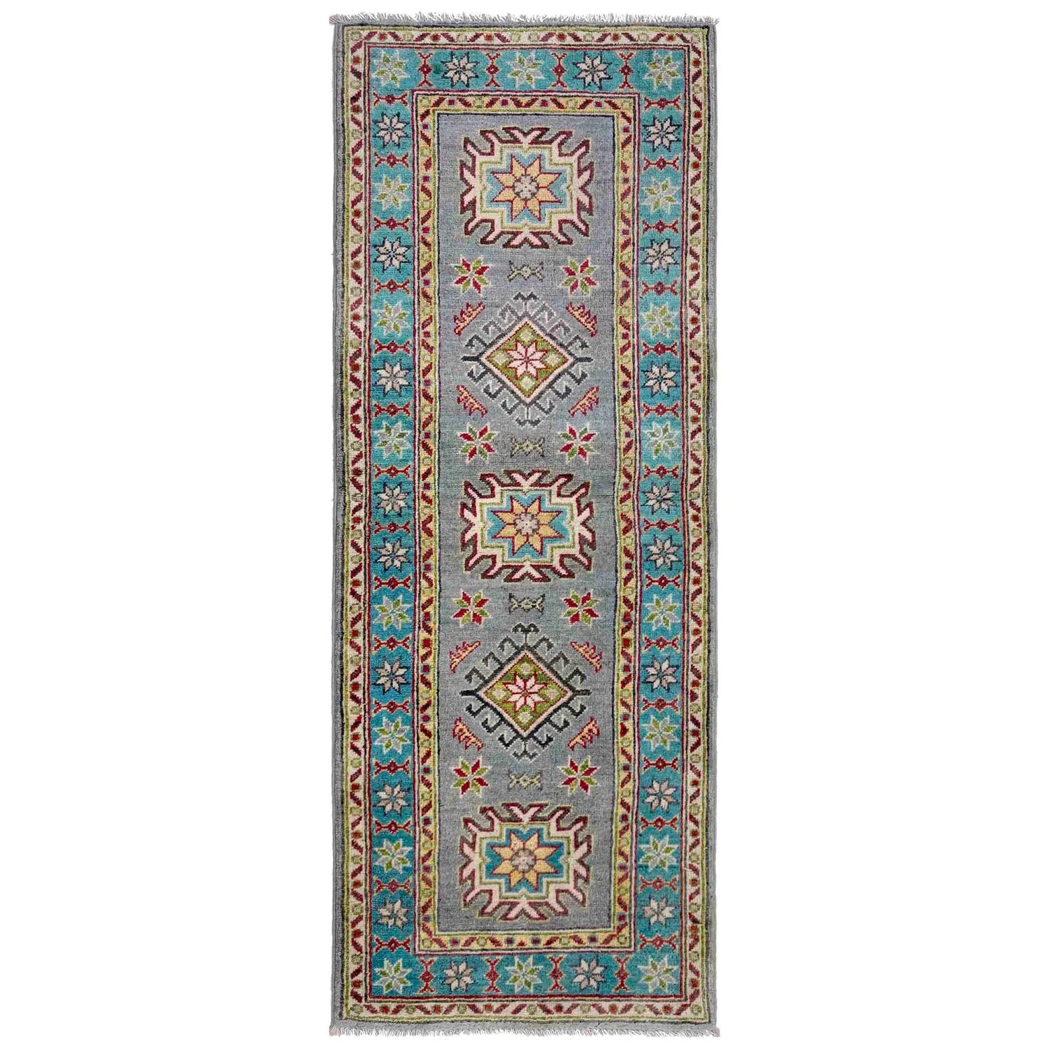 Caucasian Star Medallion Runner Rug