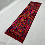 Nomadic Chevron Striped Kilim Runner