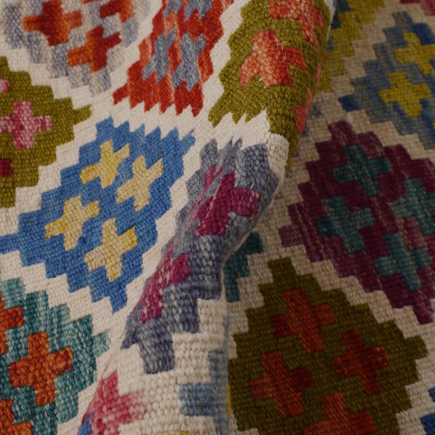 Harlequin Diamond Tile Kilim Runner