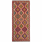 Tribal Diamond Lattice Kilim Runner