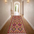 Tribal Diamond Lattice Kilim Runner
