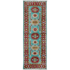 Turquoise Blue & Crimson Runner