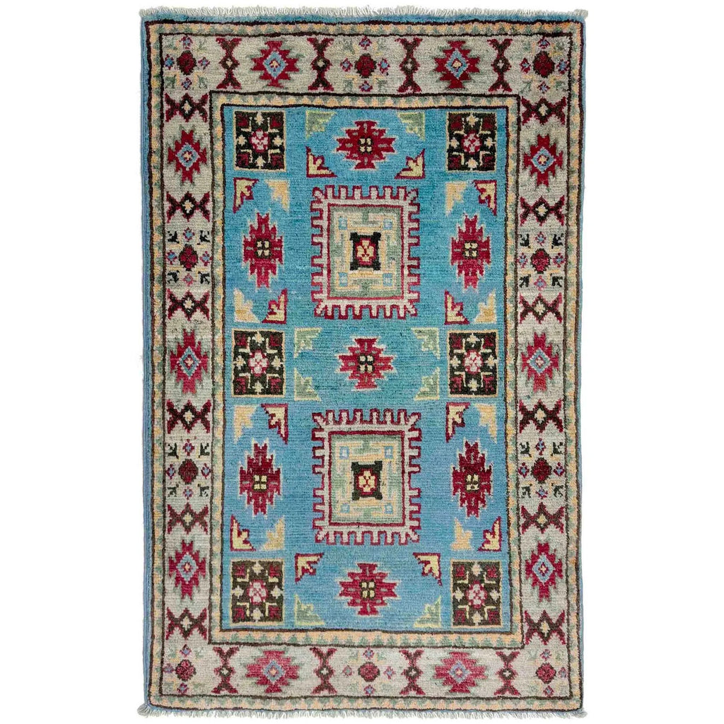 Traditional Geometric Kazak Rug
