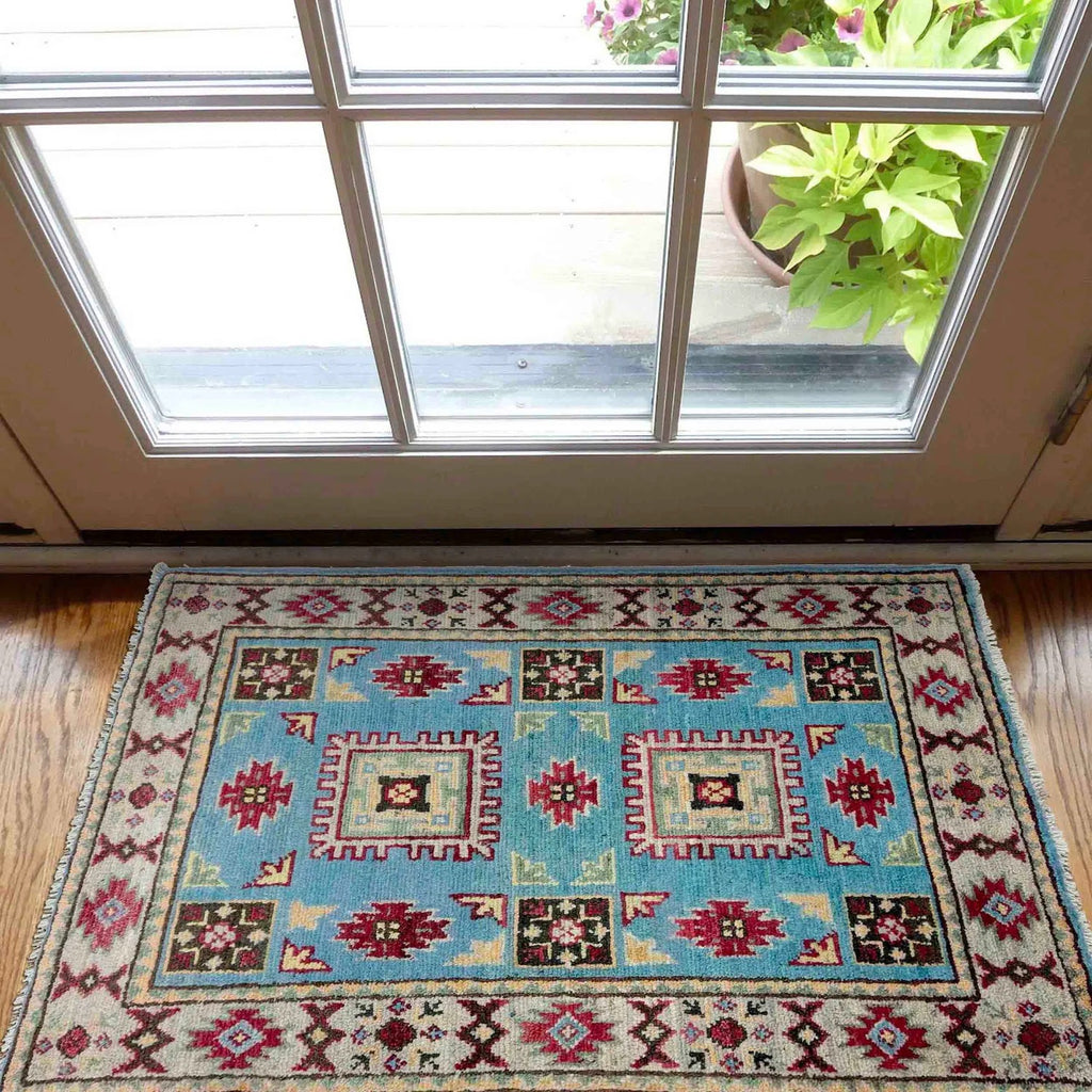 Traditional Geometric Kazak Rug
