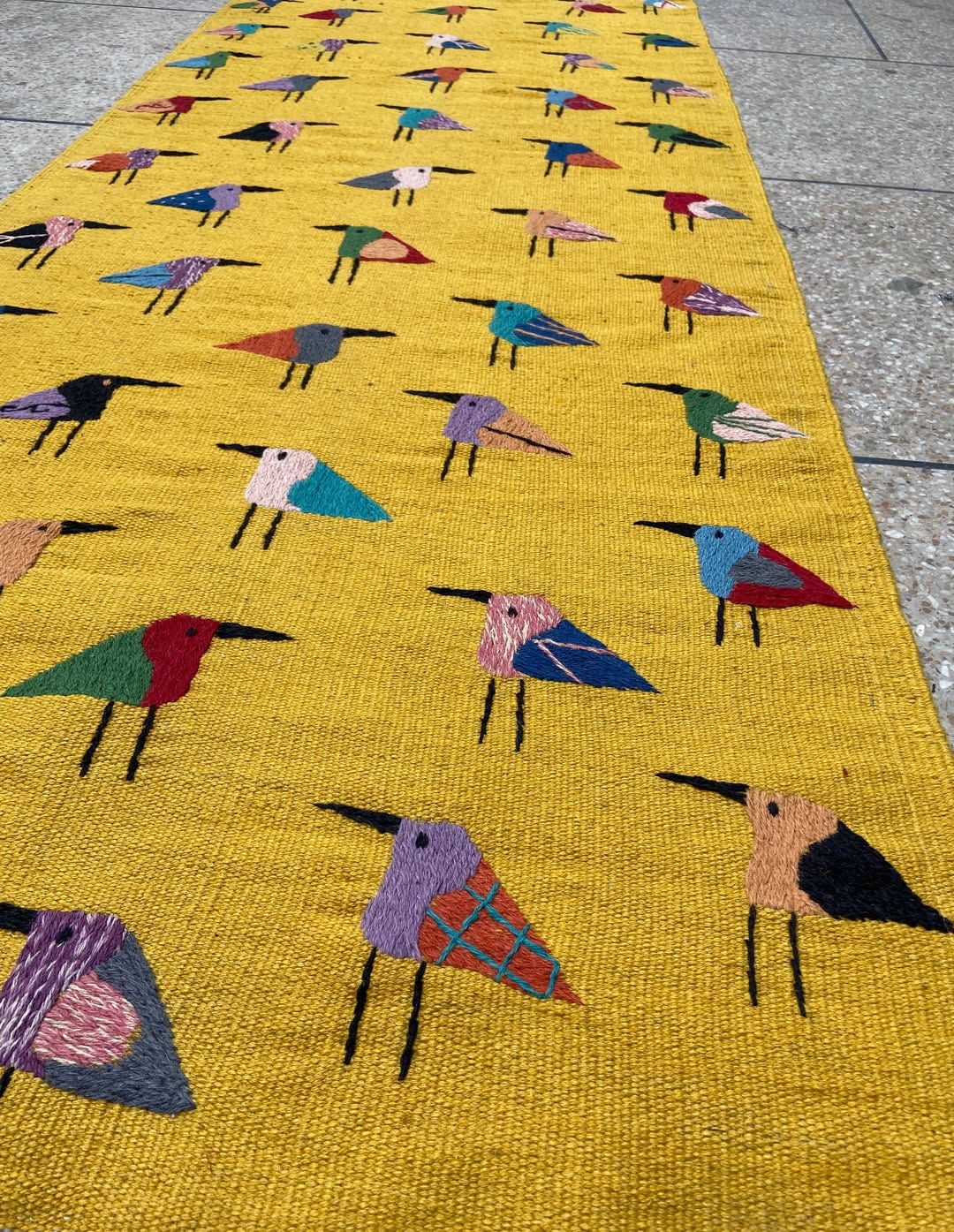Pictorial Bird Motif Kilim Runner