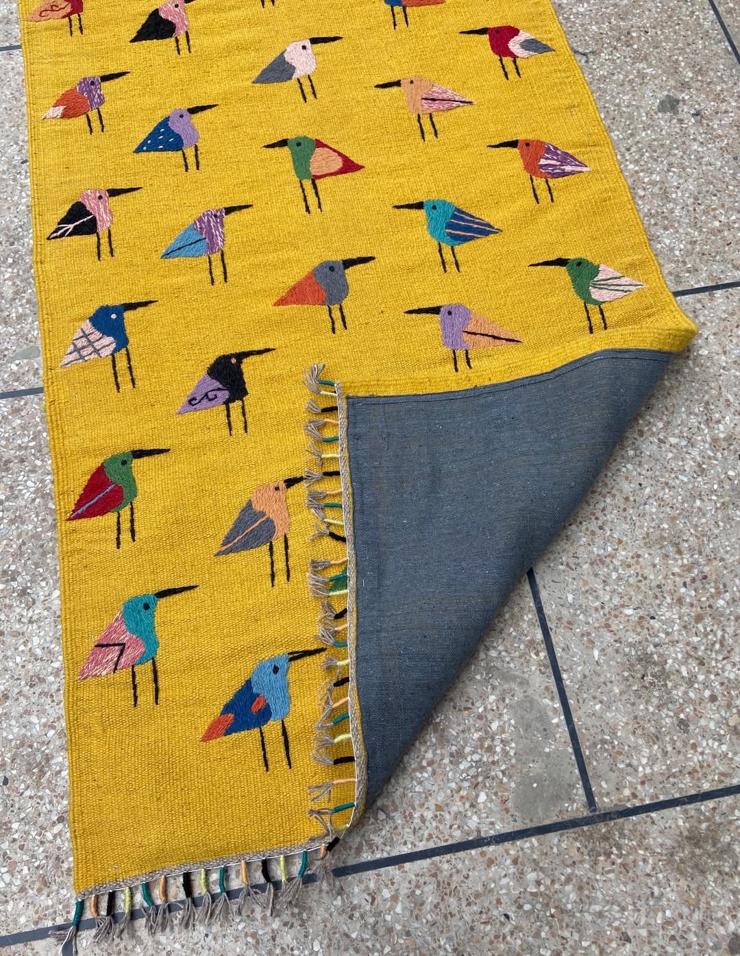 Pictorial Bird Motif Kilim Runner