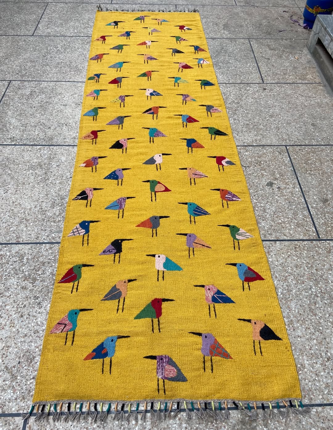 Pictorial Bird Motif Kilim Runner