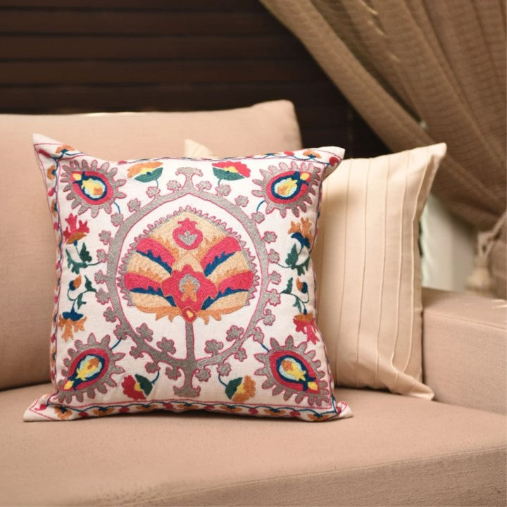 Suzani Crown Medallion Cushion