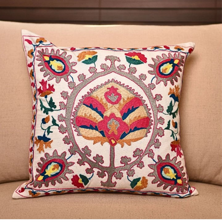 Suzani Crown Medallion Cushion