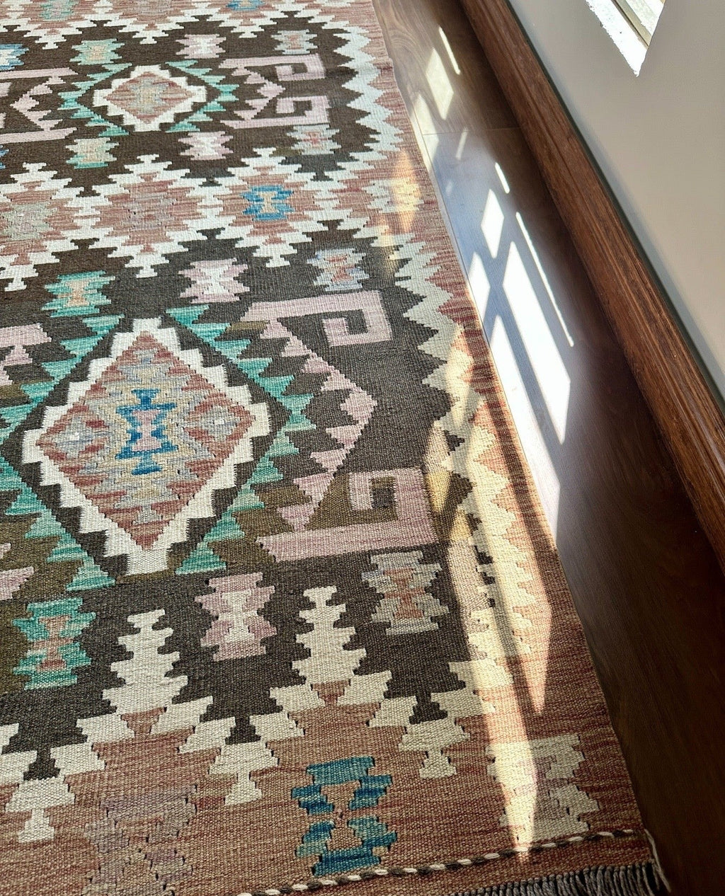Brown Tribal Flatweave Kilim