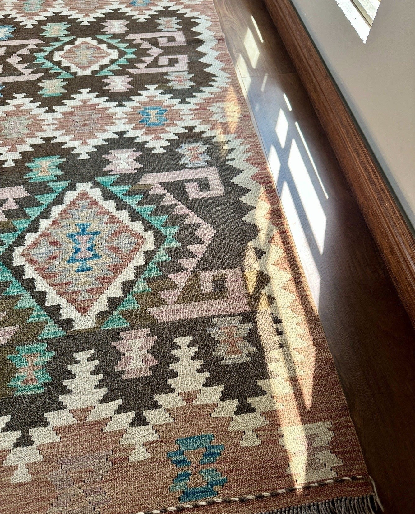Brown Tribal Flatweave Kilim