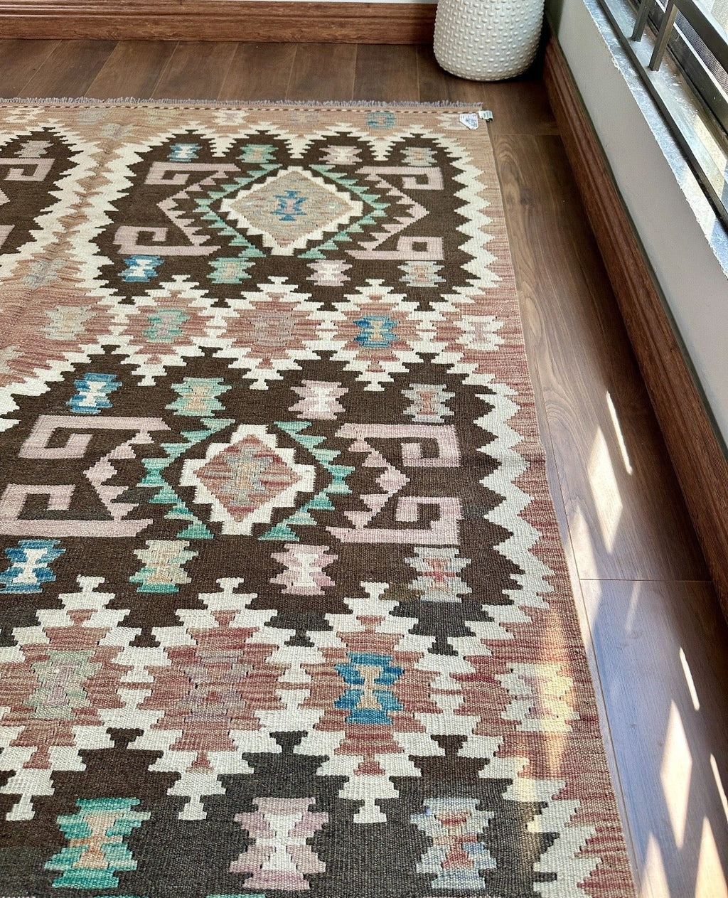 Brown Tribal Flatweave Kilim