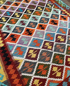 Harlequin Diamond Grid Kilim