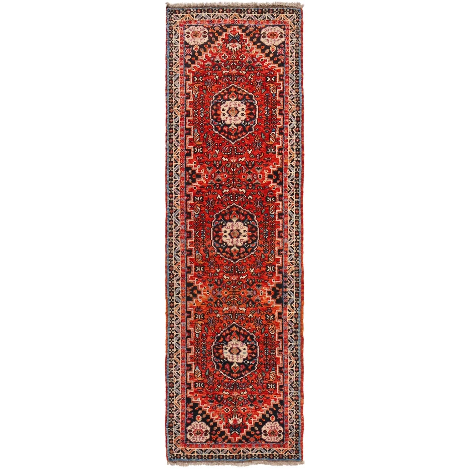 Antique Persian Heriz Medallion Runner