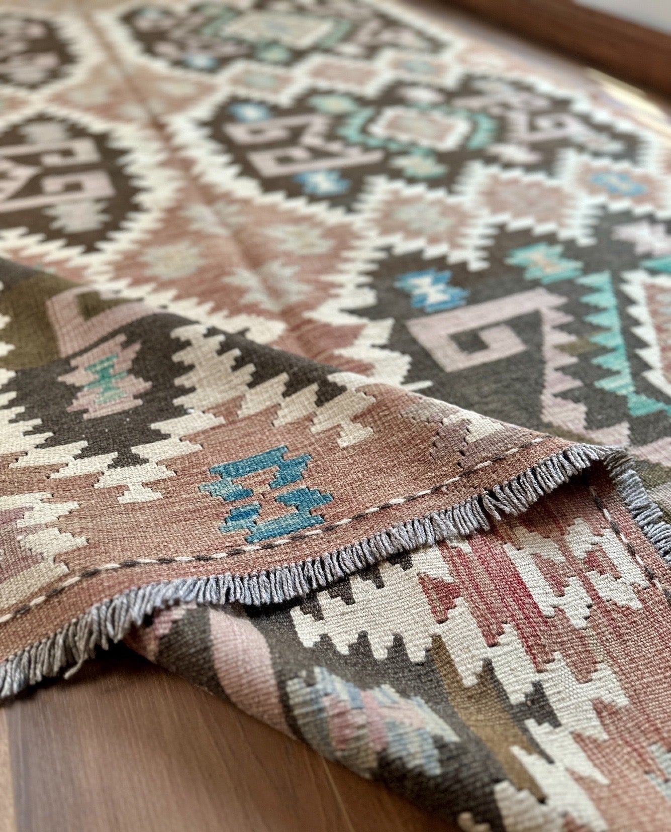 Brown Tribal Flatweave Kilim