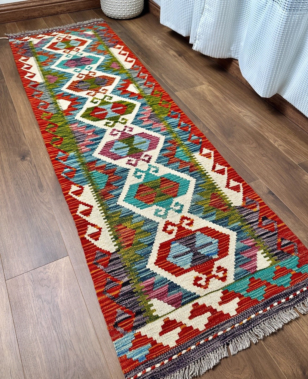 Anatolian Hexagonal Medallion Kilim Runner
