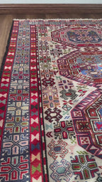 Persian Shiraz Tribal Medallion Kilim