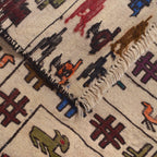 Pictorial Zoomorphic Animal Kilim