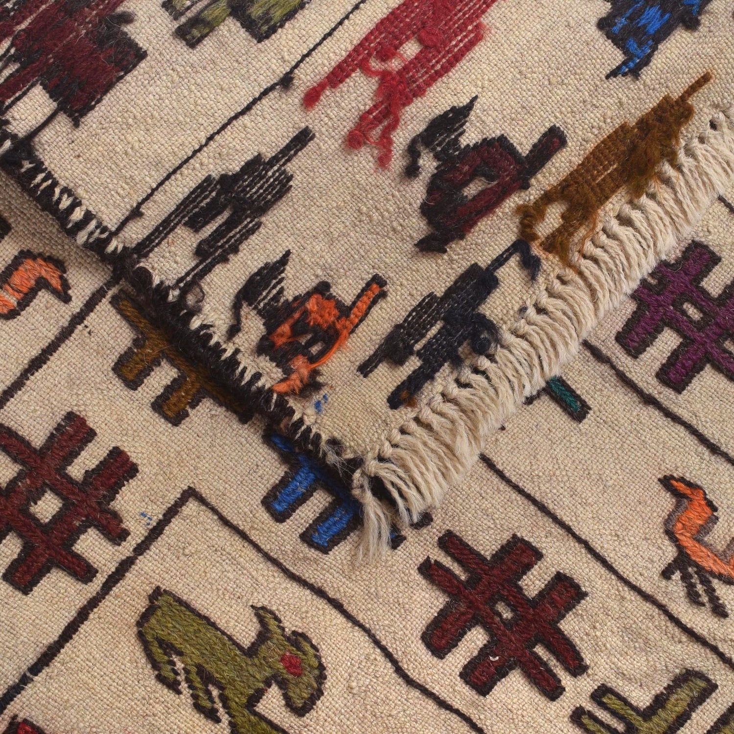 Pictorial Zoomorphic Animal Kilim