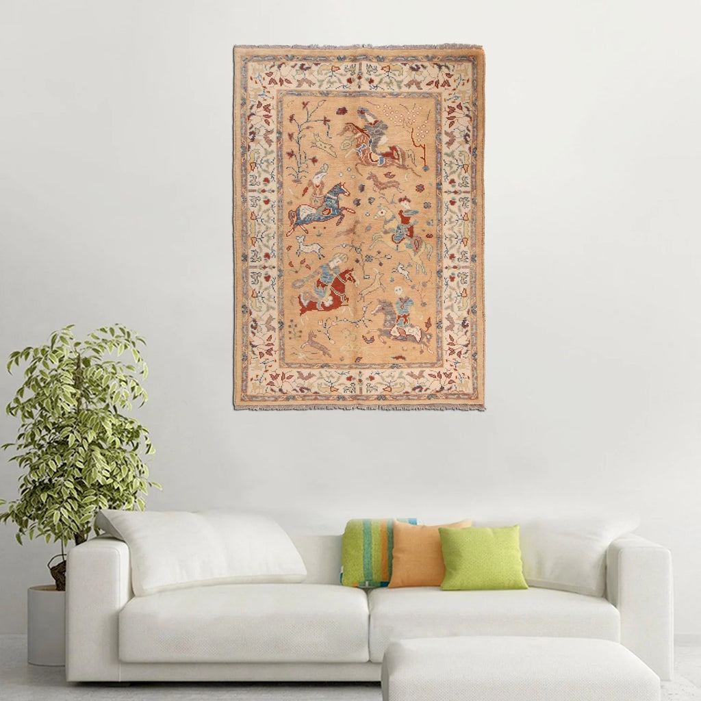 Equestrian Hunting Scene Wall Hanging