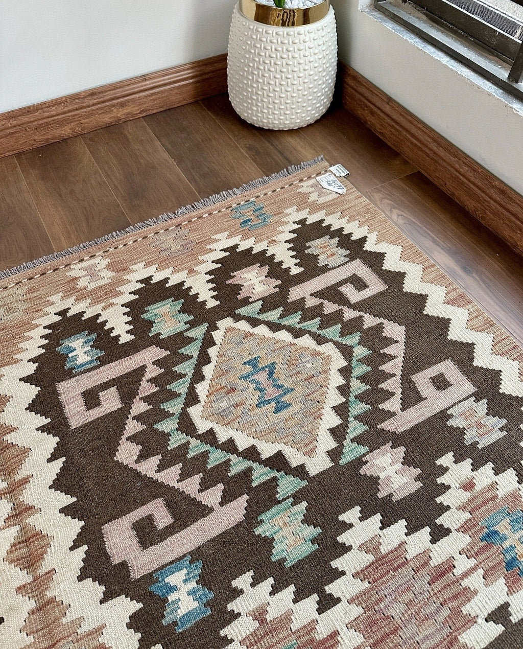 Brown Tribal Flatweave Kilim
