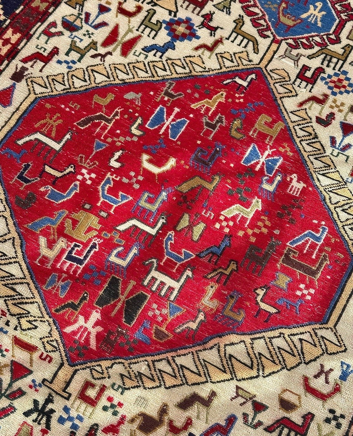 Persian Shiraz Zoomorphic Kilim