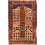 Pictorial Tower and Tree Wall Hanging