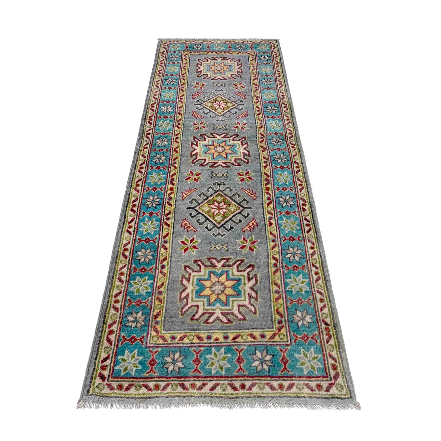 Caucasian Star Medallion Runner Rug