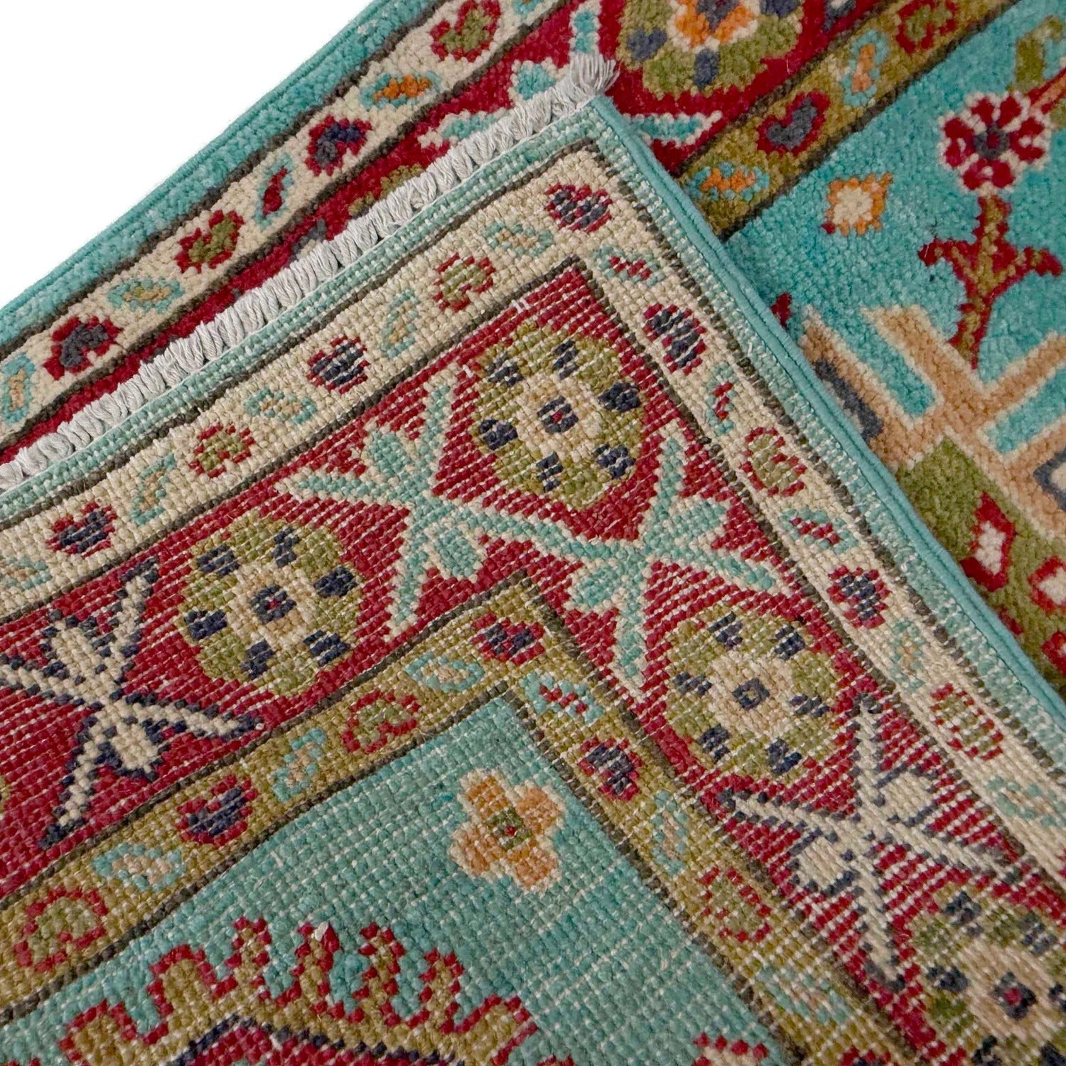 Turquoise Blue & Crimson Runner