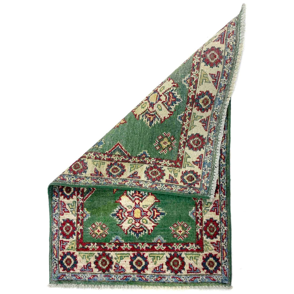 Green Color Kazak Rug