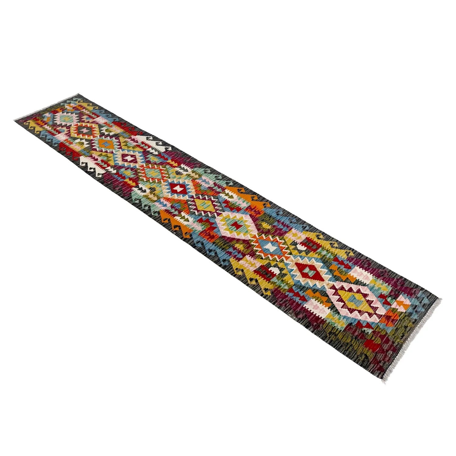 Multicolor Tribal Flatweave Accent Kilim